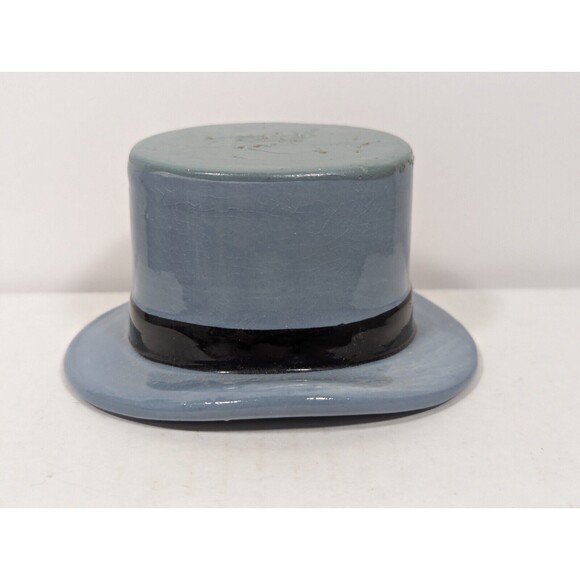 Vintage Dobbs Fifth Avenue Gray Ceramic Mini Top Hat New York Gray Advertisement - Picture 1 of 7